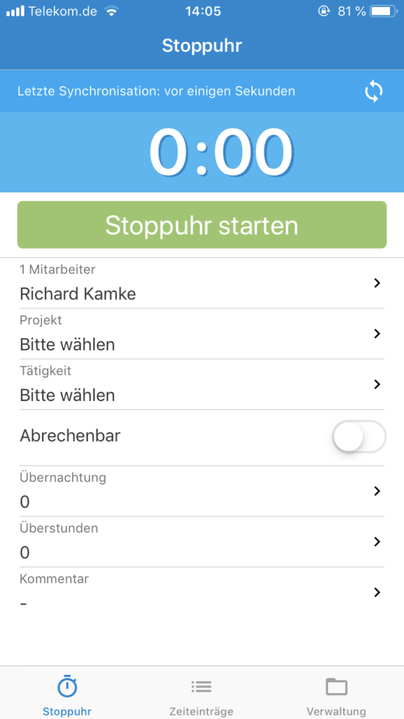 Digitale Zeiterfassung Kamke